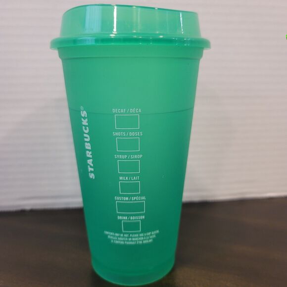 Starbucks Green Reusable Hot Cup, 2021 Summer Release 16oz Coffee Tea - Picture 2 of 5